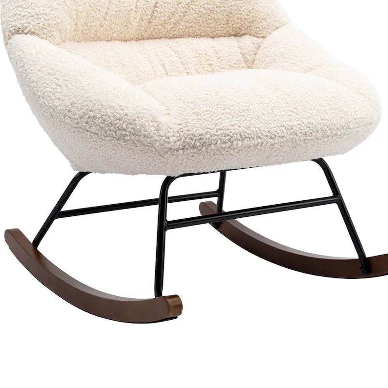 Fauteuil à bascule capitonné