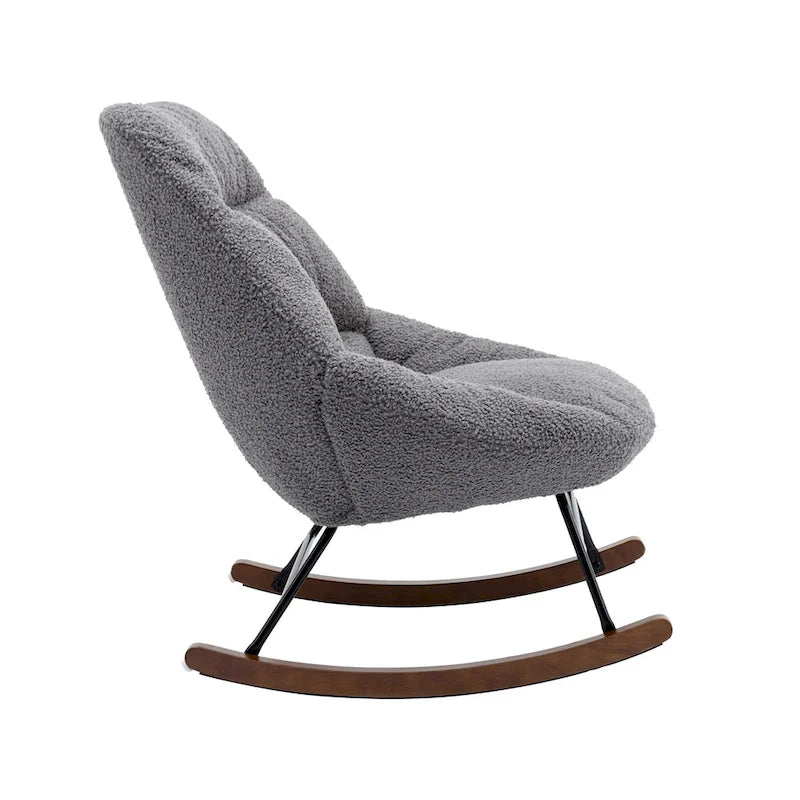 Fauteuil à bascule capitonné