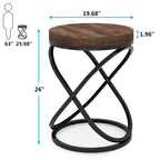 Table d'appoint ronde moderne de 19 pouces