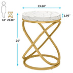 Table d'appoint ronde moderne de 19 pouces