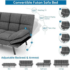 Futon moderne en mousse à mémoire de forme avec accoudoirs réglables