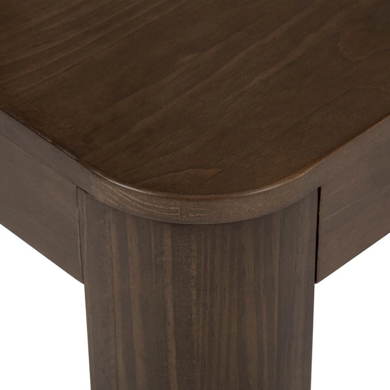 Table d'appoint rectangulaire à chevrons et poutres Contour - 25