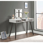 Meuble-lavabo/Bureau à 2 tiroirs Mid-Century Modern 44
