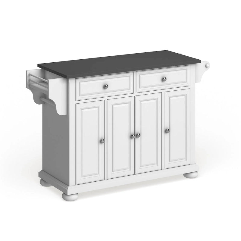 Îlot de cuisine/Chariot de service en acier inoxydable pleine grandeur - 45,7 cm de profondeur X 130,8 cm de largeur X 86,4 cm de hauteur