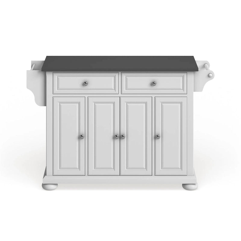 Îlot de cuisine/Chariot de service en acier inoxydable pleine grandeur - 45,7 cm de profondeur X 130,8 cm de largeur X 86,4 cm de hauteur