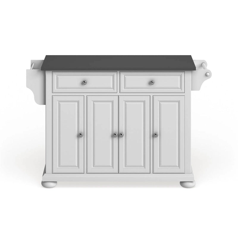 Îlot de cuisine/Chariot de service en acier inoxydable pleine grandeur - 45,7 cm de profondeur X 130,8 cm de largeur X 86,4 cm de hauteur