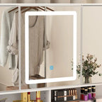 Coiffeuse spacieuse avec armoires de rangement miroir – Une oasis de beauté