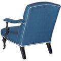 Fauteuil bleu acier - 27,6 X 36,8 X 35 pouces - 28 largeur X 37 profondeur X 35 hauteur