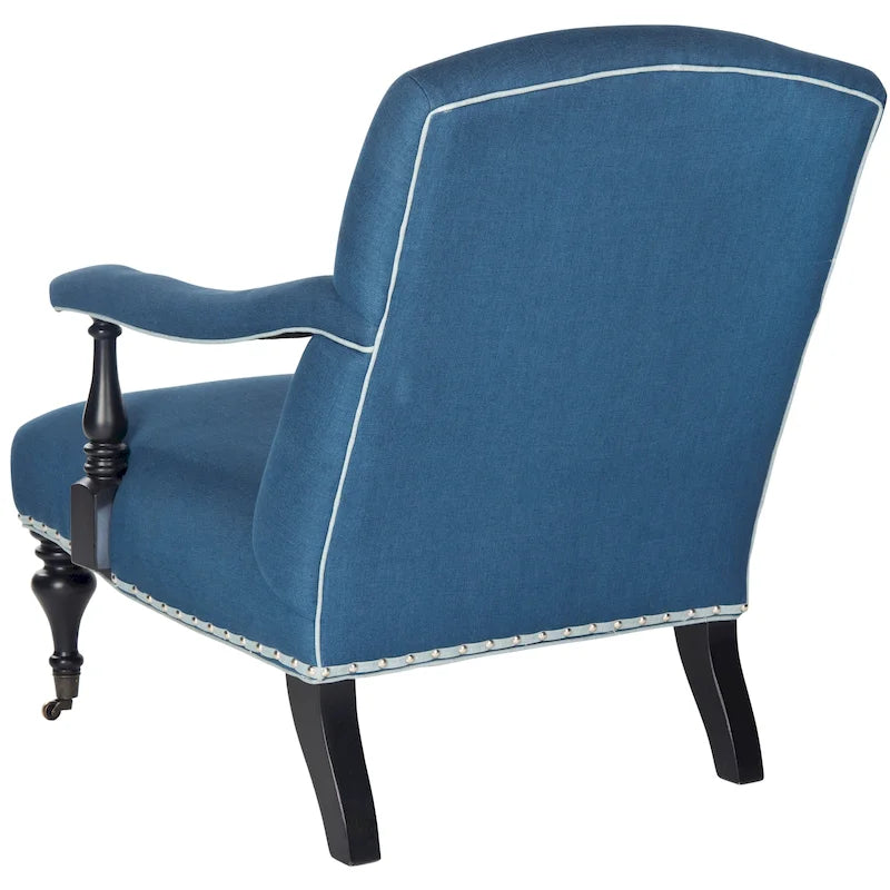 Fauteuil bleu acier - 27,6 X 36,8 X 35 pouces - 28 largeur X 37 profondeur X 35 hauteur