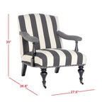 Fauteuil bleu acier - 27,6 X 36,8 X 35 pouces - 28 largeur X 37 profondeur X 35 hauteur