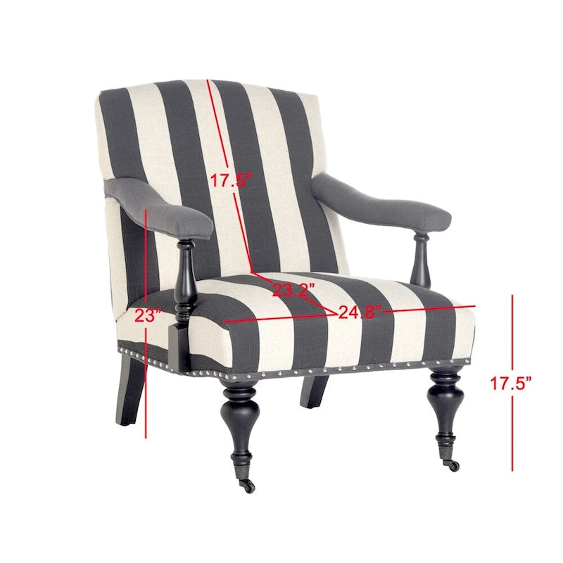 Fauteuil bleu acier - 27,6 X 36,8 X 35 pouces - 28 largeur X 37 profondeur X 35 hauteur