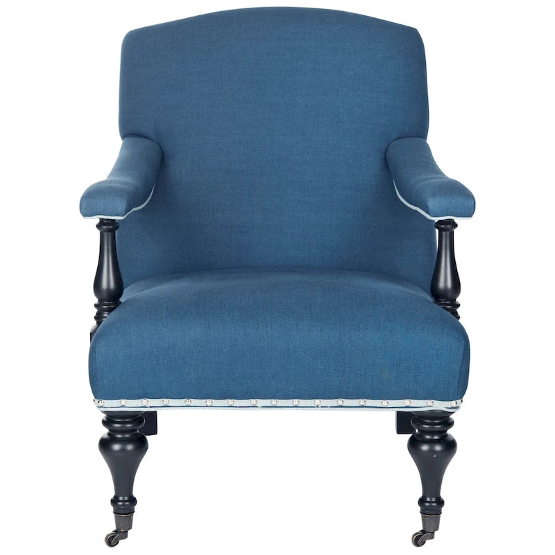 Fauteuil bleu acier - 27,6 X 36,8 X 35 pouces - 28 largeur X 37 profondeur X 35 hauteur