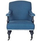Fauteuil bleu acier - 27,6 X 36,8 X 35 pouces - 28 largeur X 37 profondeur X 35 hauteur