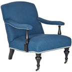 Fauteuil bleu acier - 27,6 X 36,8 X 35 pouces - 28 largeur X 37 profondeur X 35 hauteur
