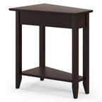 Table d'appoint double couche, Table d'appoint de canapé étroite irrégulière, Table de chevet