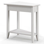 Table d'appoint double couche, Table d'appoint de canapé étroite irrégulière, Table de chevet