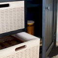 Meuble de rangement à deux tiroirs avec trois paniers amovibles - 39,8 m (l) X 12,5 m (L) X 29,5 m (H) - 41 m (l) X 13 m (P) X 26 m (H)