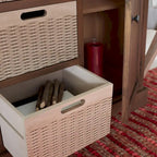 Meuble de rangement à deux tiroirs avec trois paniers amovibles - 39,8 m (l) X 12,5 m (L) X 29,5 m (H) - 41 m (l) X 13 m (P) X 26 m (H)