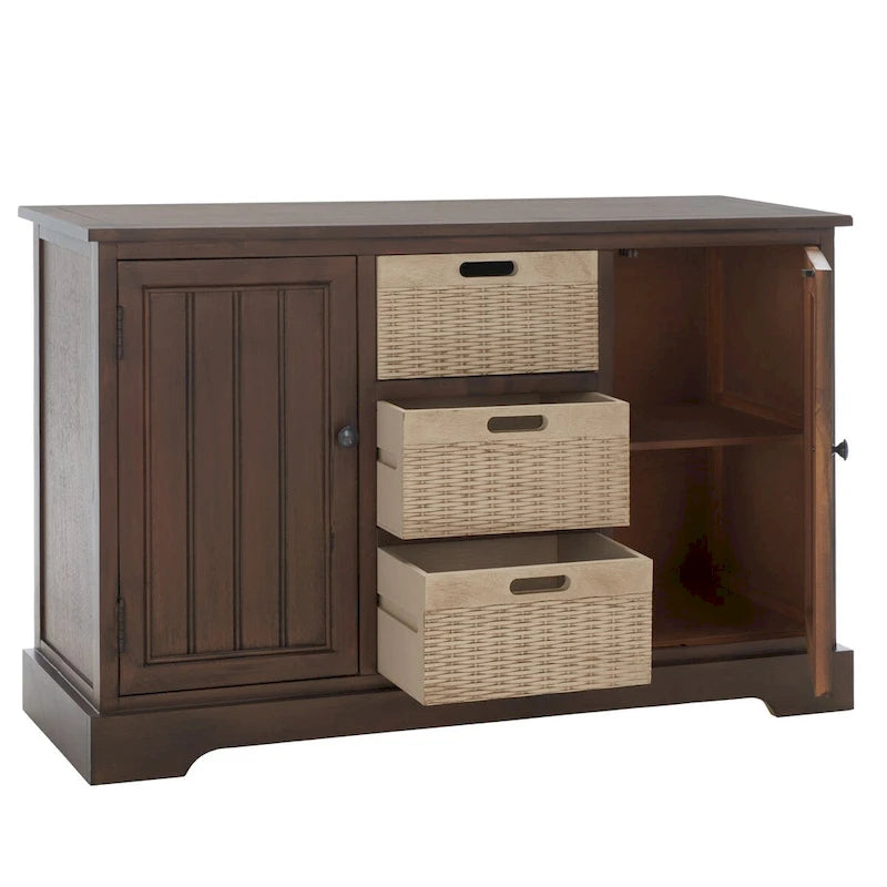 Meuble de rangement à deux tiroirs avec trois paniers amovibles - 39,8 m (l) X 12,5 m (L) X 29,5 m (H) - 41 m (l) X 13 m (P) X 26 m (H)