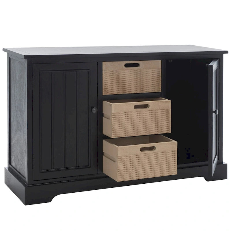 Meuble de rangement à deux tiroirs avec trois paniers amovibles - 39,8 m (l) X 12,5 m (L) X 29,5 m (H) - 41 m (l) X 13 m (P) X 26 m (H)