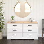 Commode de ferme Prepac Rustic Ridge, commode de chambre en bois avec 6 tiroirs de rangement
