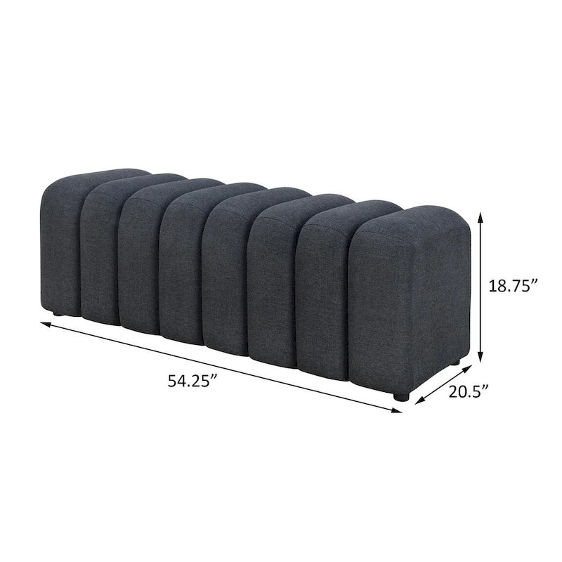 Banc décoratif matelassé