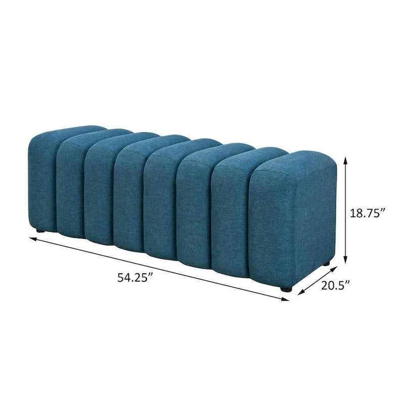 Banc décoratif matelassé