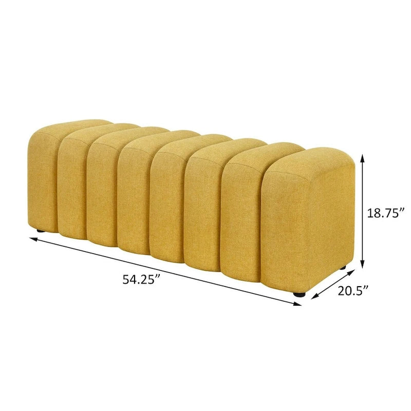 Banc décoratif matelassé