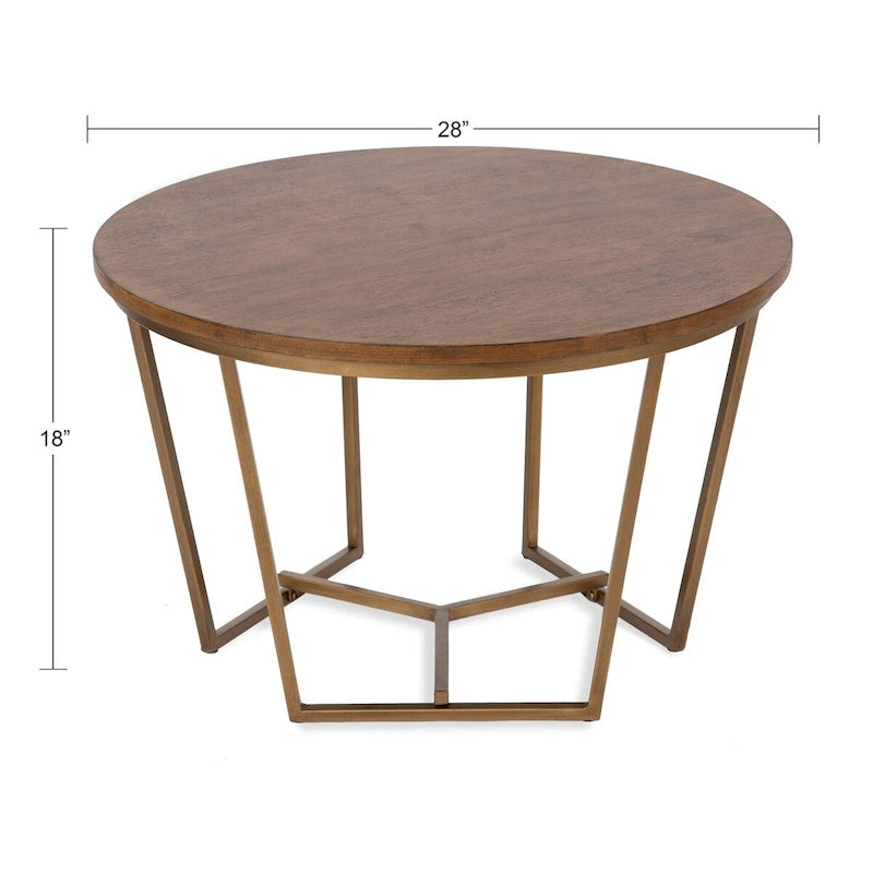 Table basse en bois et métal
