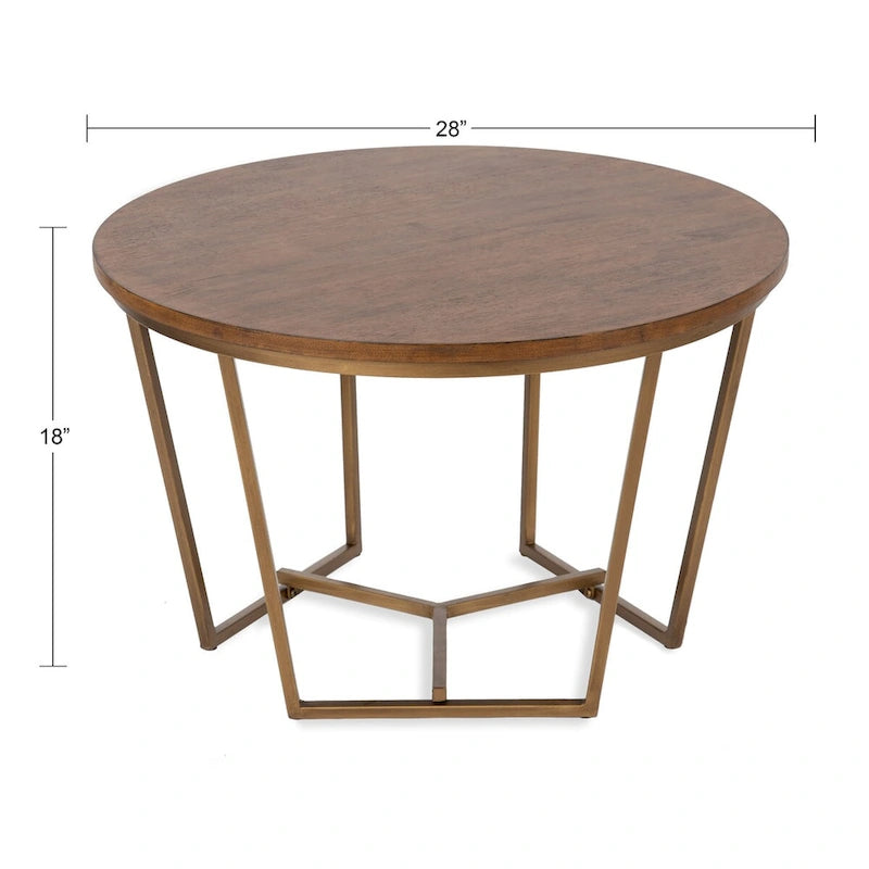 Table basse en bois et métal