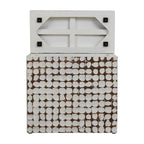 Table d'appoint cube en bois de coco vieilli