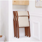 Chaise pliante en bois rembourrée de style moderne avec assise rembourrée
