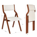 Chaise pliante en bois rembourrée de style moderne avec assise rembourrée