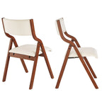 Chaise pliante en bois rembourrée de style moderne avec assise rembourrée