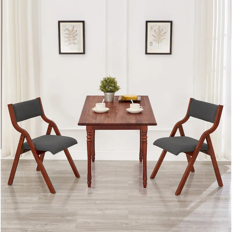 Chaise pliante en bois rembourrée de style moderne avec assise rembourrée