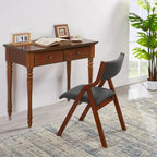Chaise pliante en bois rembourrée de style moderne avec assise rembourrée