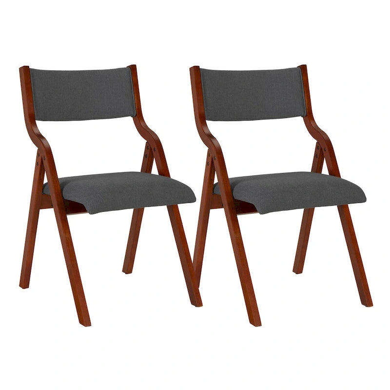 Chaise pliante en bois rembourrée de style moderne avec assise rembourrée