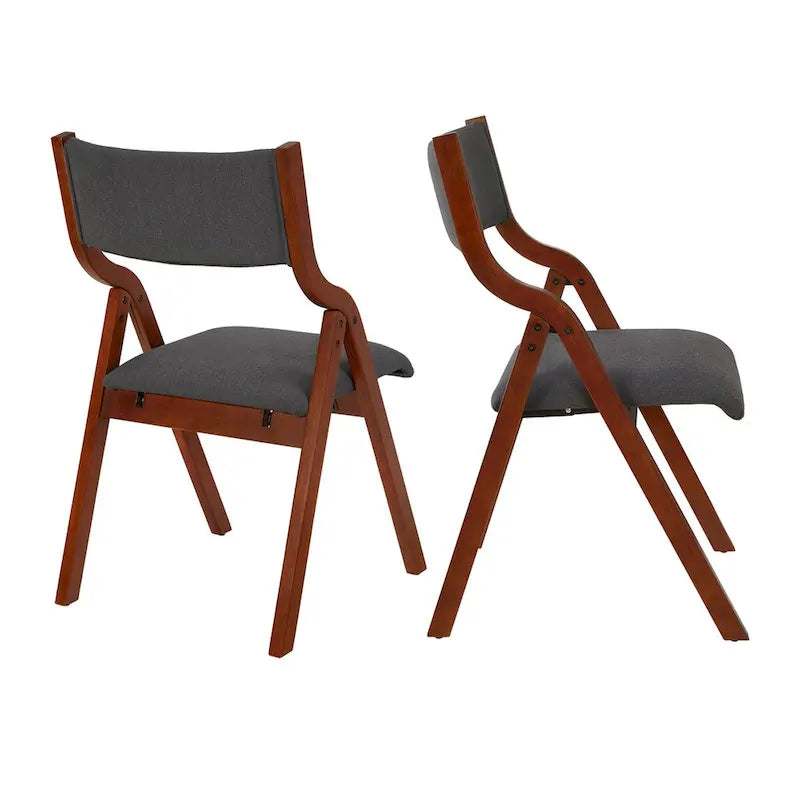 Chaise pliante en bois rembourrée de style moderne avec assise rembourrée