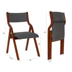 Chaise pliante en bois rembourrée de style moderne avec assise rembourrée