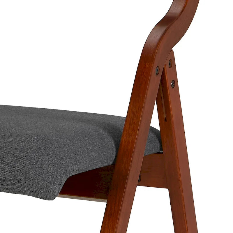 Chaise pliante en bois rembourrée de style moderne avec assise rembourrée