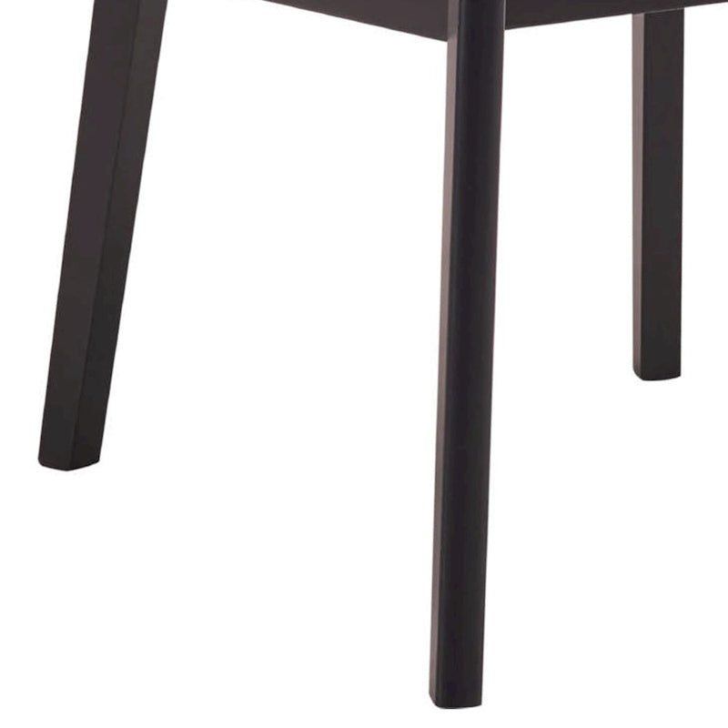 Chaise de salle à manger de 56 cm, design ergonomique, revêtement en tissu marron, intérieur noir