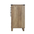 Bahut classeur rustique en chêne quatre portes Oxford - 64,7 l x 15,8 P x 29,7 H