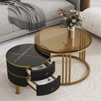 Table basse ronde empilable