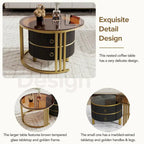 Table basse ronde empilable