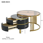 Table basse ronde empilable