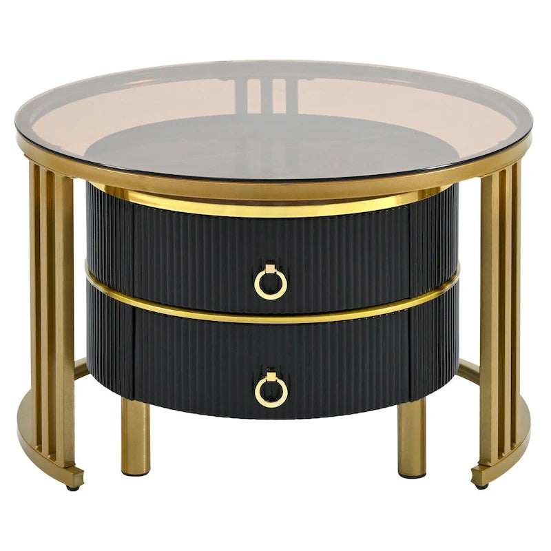 Table basse ronde empilable
