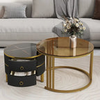Table basse ronde empilable