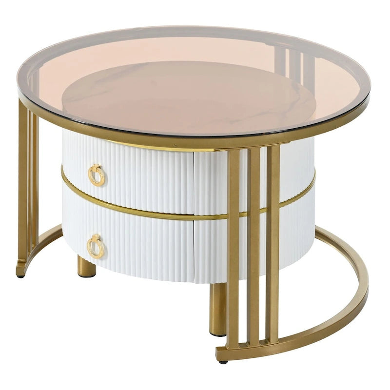 Table basse ronde empilable