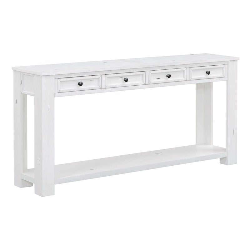 Table d'entrée avec tiroirs de rangement et étagère inférieure