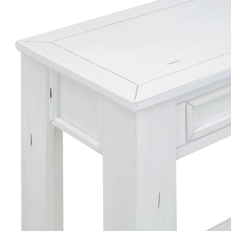 Table d'entrée avec tiroirs de rangement et étagère inférieure